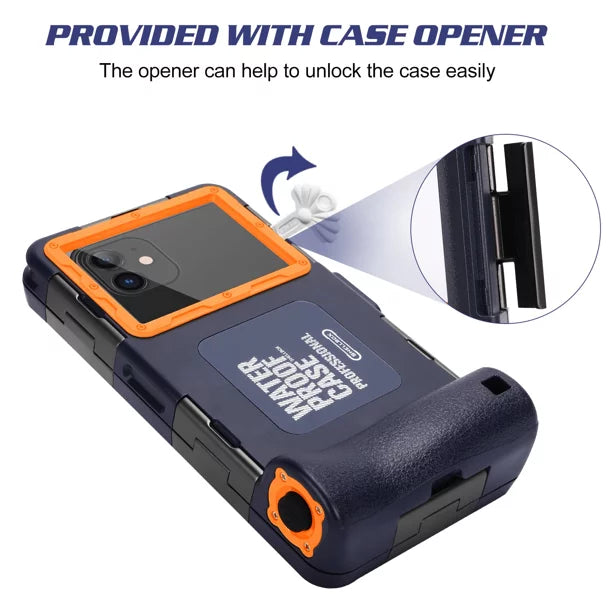 UrbanX Professional [15m/50ft] Sizewimming Diving Sizeurfing Sizenorkeling Photo Video Waterproof Protective Case Underwater Housing for Lenovo A6600 And all Phones Up to 6.9 Inch LCD with Lanyard