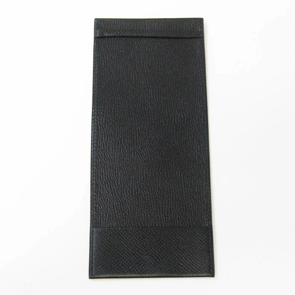 Pre-Owned Hermes Travel Case Men,Women Epsom Leather Long Wallet (bi-fold) Black (Good)
