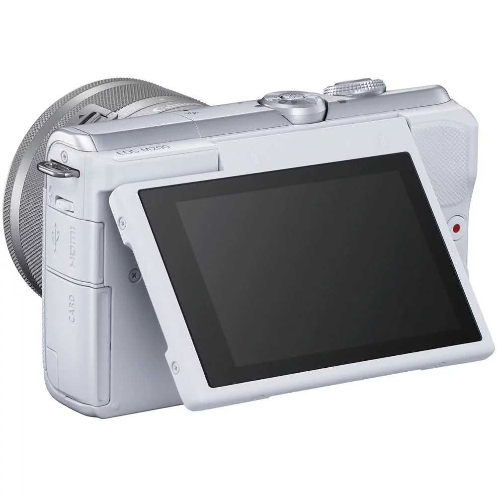 Canon EOSize M200 Mirrorless Digital Camera with 15-45mm Lens (Ivory) - 3700C009