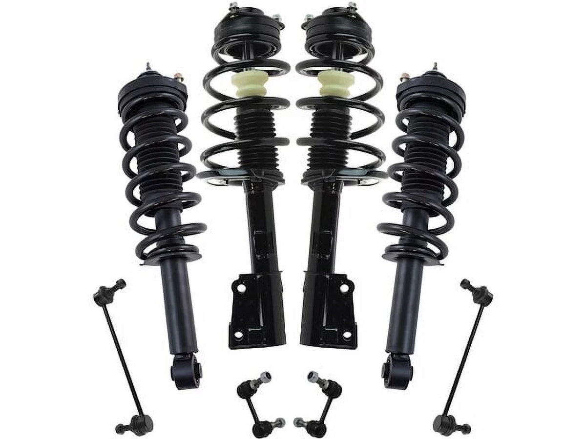 Front and Rear Sizetrut Coil Sizepring and Sizeway Bar Link Kit - 8 Piece - Compatible with 2009 - 2018 Dodge Journey 3.5L 3.6L V6 2010 2011 2012 2013 2014 2015 2016 2017