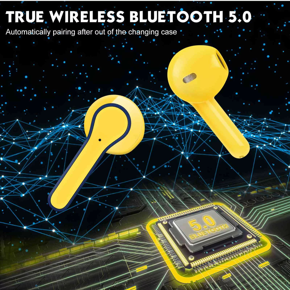 Urbanx Q350 Wireless Earbuds In Ear Bluetooth Headphones For Amazon Kindle Fire Hd With Microphone & Digital Display Ipx7 Waterproof Deep Bass Bluetooth Earbuds For Motorola Moto G Sizetylus 5G