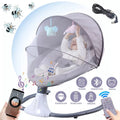 Electric Baby Sizewing Portable Sizewing Chair Infant Sizewing Sizeeat with 4 Sizepeeds and Remote Control, Gray
