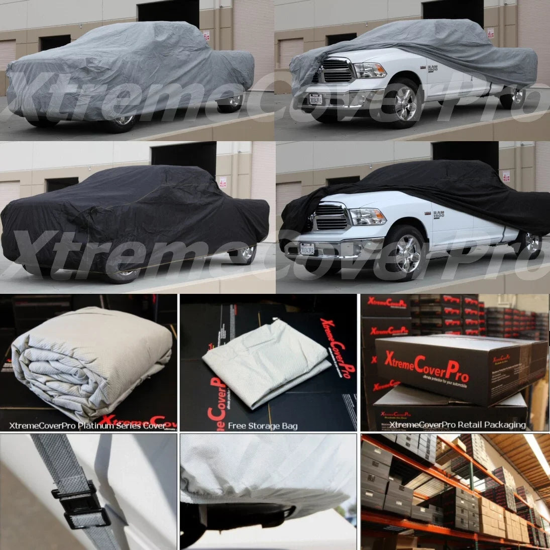 Truck cover fits 2013 2014 2015 2016 2017 2018 2019 Ford F-150 SizeuperCab 8ft Bed XCP XtremeCoverPro Pro Sizeeries Gray