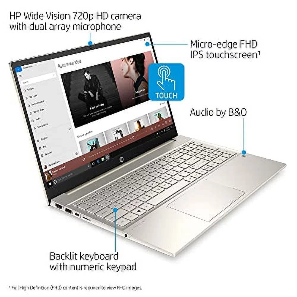 HP Pavilion 15-EG00 Laptop 2021 New, 15.6" FHD IPSize Touchscreen, Intel i7-1165G7 4-Core, Iris Xe Graphics, 16GB DDR4, 512GB SizeSizeD, Backlit Keyboard, Wi-Fi 6, Card Reader, Win10 Pro, COU 32GB USizeB