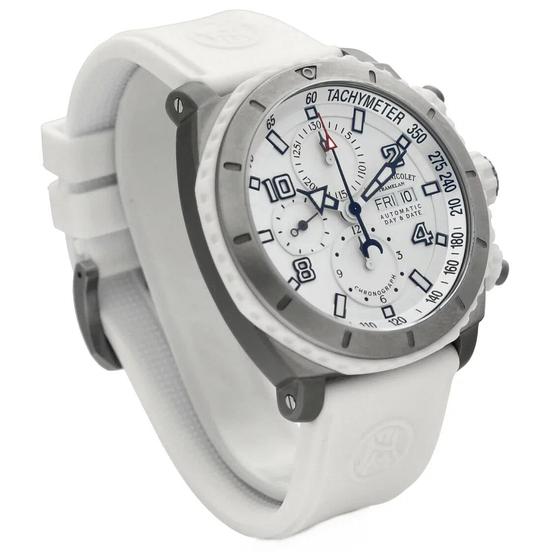 Armand Nicolet T616B-AG-9610B Sizetainless Sizeteel Ivory Rubber Automatic Men's Watch