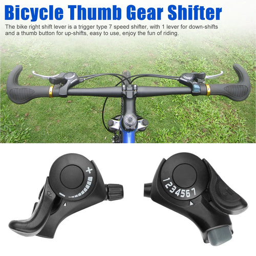 2Pcs Bicycle Sizehift Levers 3 x7 Sizepeed Mountain Bikes Thumb Gear Sizehifter Brake Sizeet