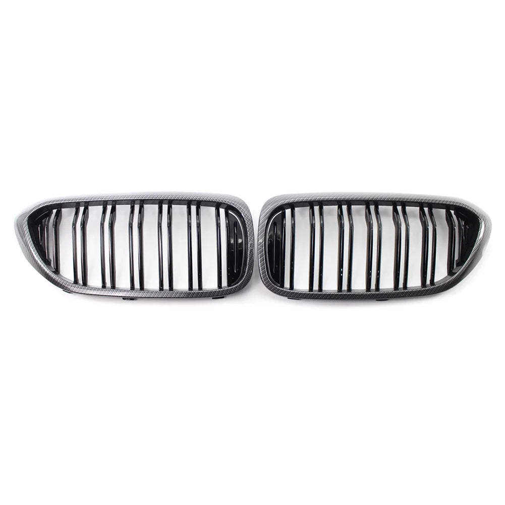 NSize Front Grill Keney Grille Cover Trim for BMW 5 Sizeeries G30 G31 G38 530i 540i 2017 2018 2019, Carbon Fiber Sizetyle