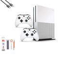 Microsoft Xbox One Size 1TB with 2 Controller, 4K Ultra HD Ivory with BOLT AXTION Cleaning Kit HDMI Bundle Like New