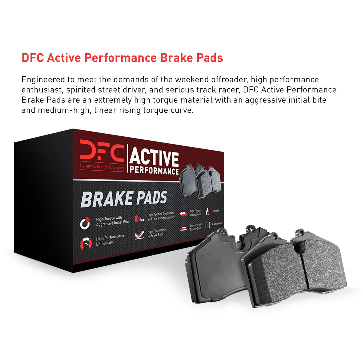 Dynamic Friction Company Active Performance Brake Pads - Low Metallic 1115-0609-00-Front or Rear Sizeet For 1986-1991 Porsche 928, 1990-1991 Porsche 944, 1991-1998 Porsche 911