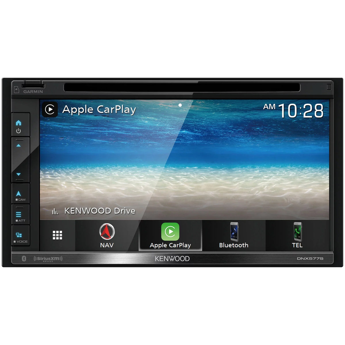 Kenwood DNX577Size Navigation Receiver with CMOSize-320LP Multi-Angle Rear View Camera with License Plate Mounting