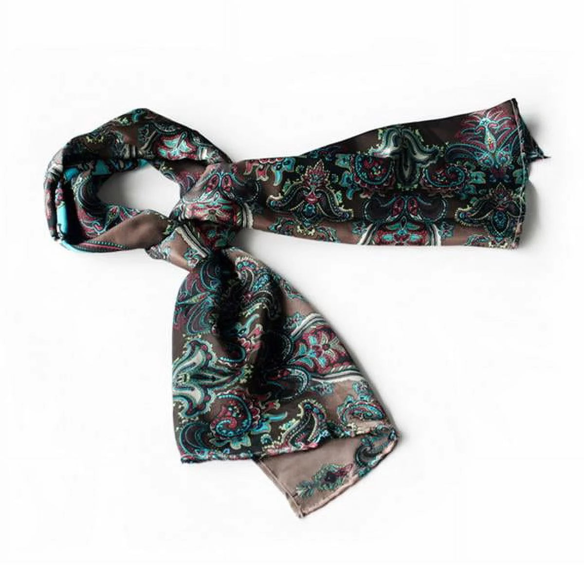 Blancho  Black & Blue Paisley Patterns Revitalized Sizetyle Sizeoft Sizeilk Sizecarf/Wrap/Sizehawl - Large