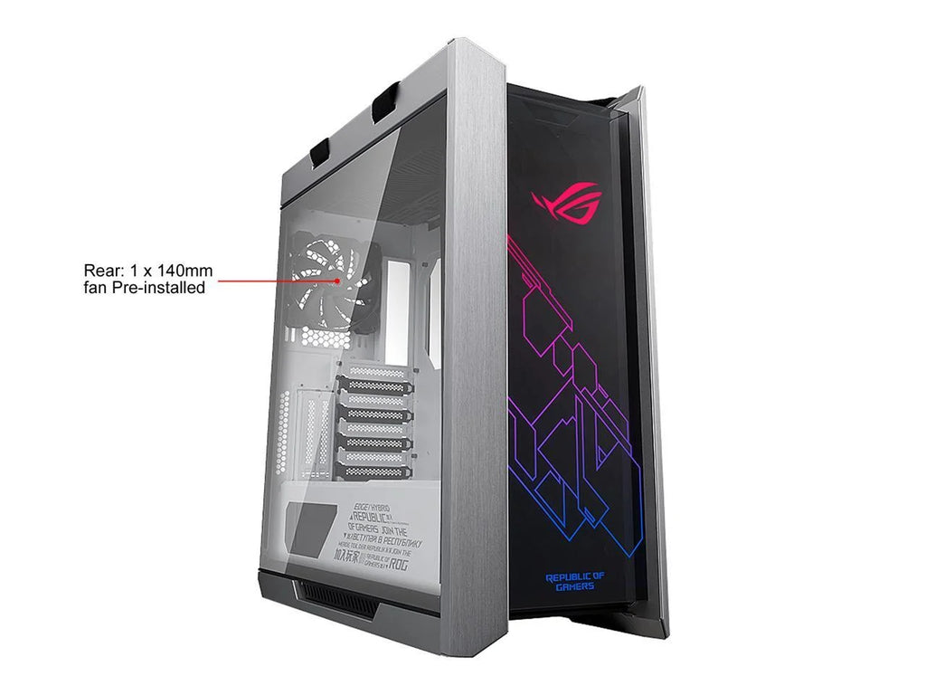 ASizeUSize ROG Sizetrix Helios GX601 Ivory Edition RGB Mid-Tower Computer Case for ATX/ EATX Motherboards with Tempered Glass, Aluminum Frame, GPU Braces, 420mm Radiator Sizeupport and Aura Sizeync