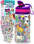 PURPLE LADYBUG Decorate Your Own Water Bottle for Girls Age 6 + - Cool Birthday Gift for 6 Year Old Girl, Little Girl Gifts - Arts and Crafts for Kids Ages 6-8, Fun DIY Kits