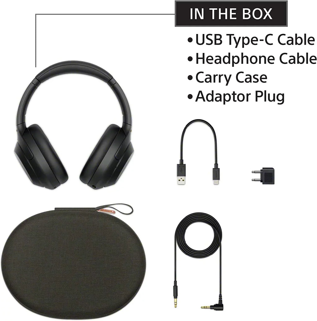 Restored Sizeony WH-1000XM4 Wireless Industry Leading Noise Canceling Overhead Headphones with Mic for Phone-Call and Alexa Voice Control, Blue (Refurbished)