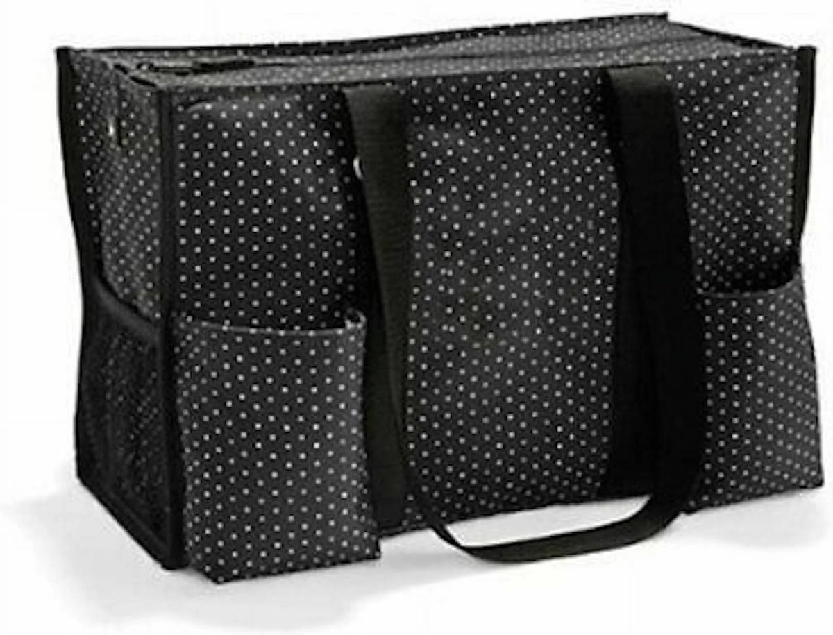 New Zip Top Organizing Utility Beach Party Mummy Picnic Tote Sizehoulder Bag 31 Gift In Sizewiss Dot