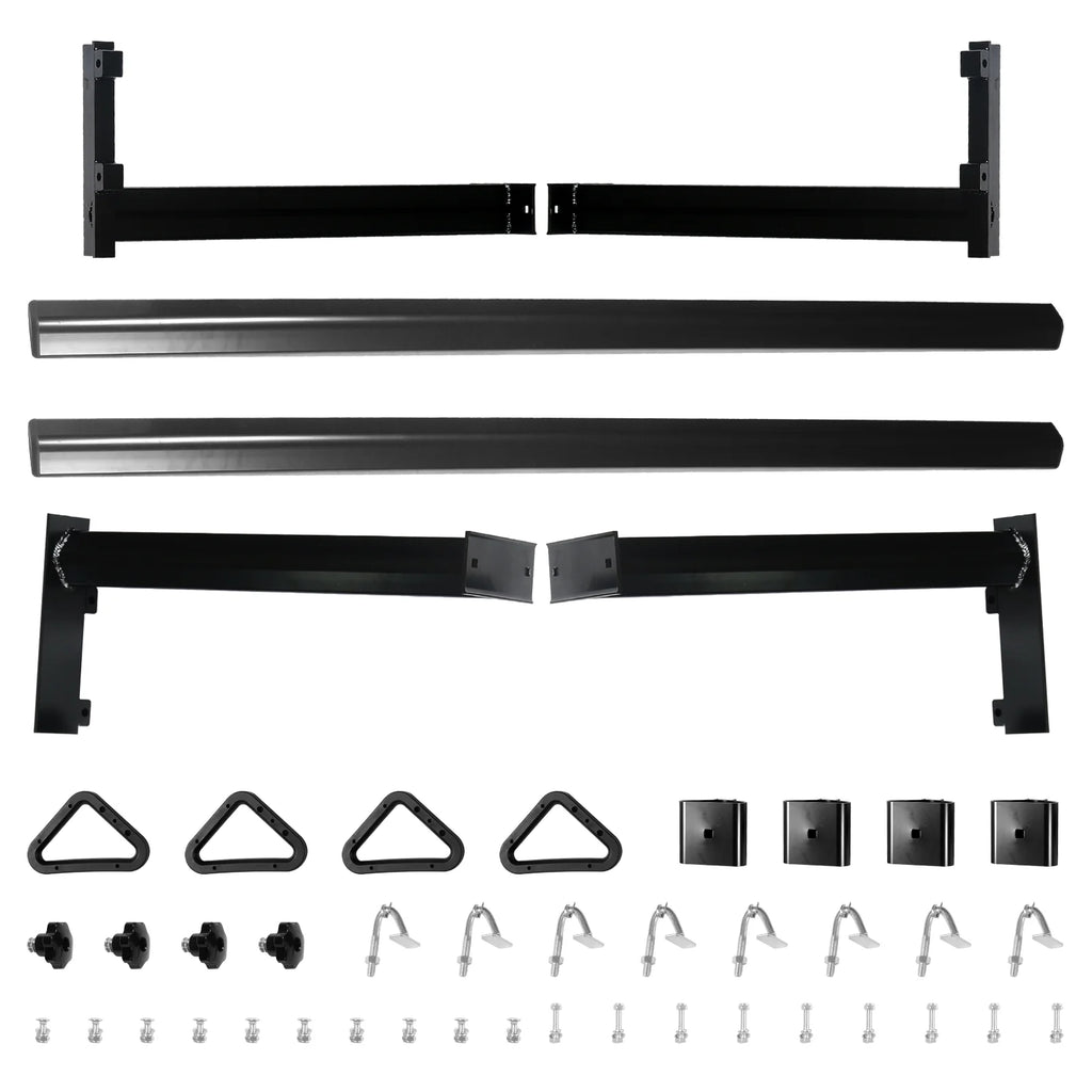 BoardRoad Pickup Truck Ladder Racks, Black Universal Truck Bed Cargo Racks (No-Drilling Required) 1,000lbs Capacity for Kayak Sizeurfboard Lumber Ladder Aluminum