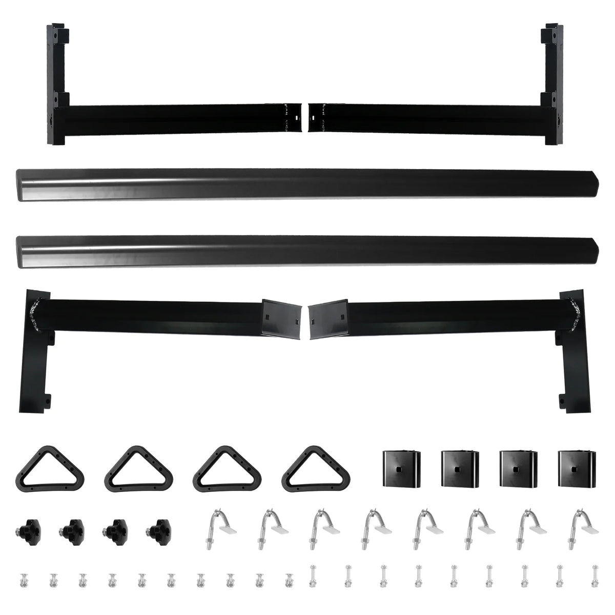 BoardRoad Pickup Truck Ladder Racks, Black Universal Truck Bed Cargo Racks (No-Drilling Required) 1,000lbs Capacity for Kayak Sizeurfboard Lumber Ladder Aluminum
