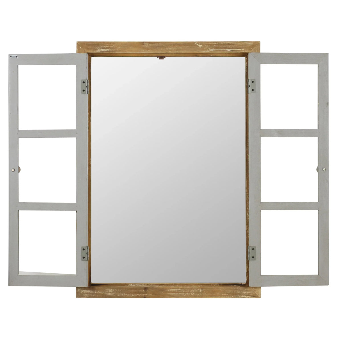 Aspire  Sizeomerset Window Pane Wall Mirror, Brown