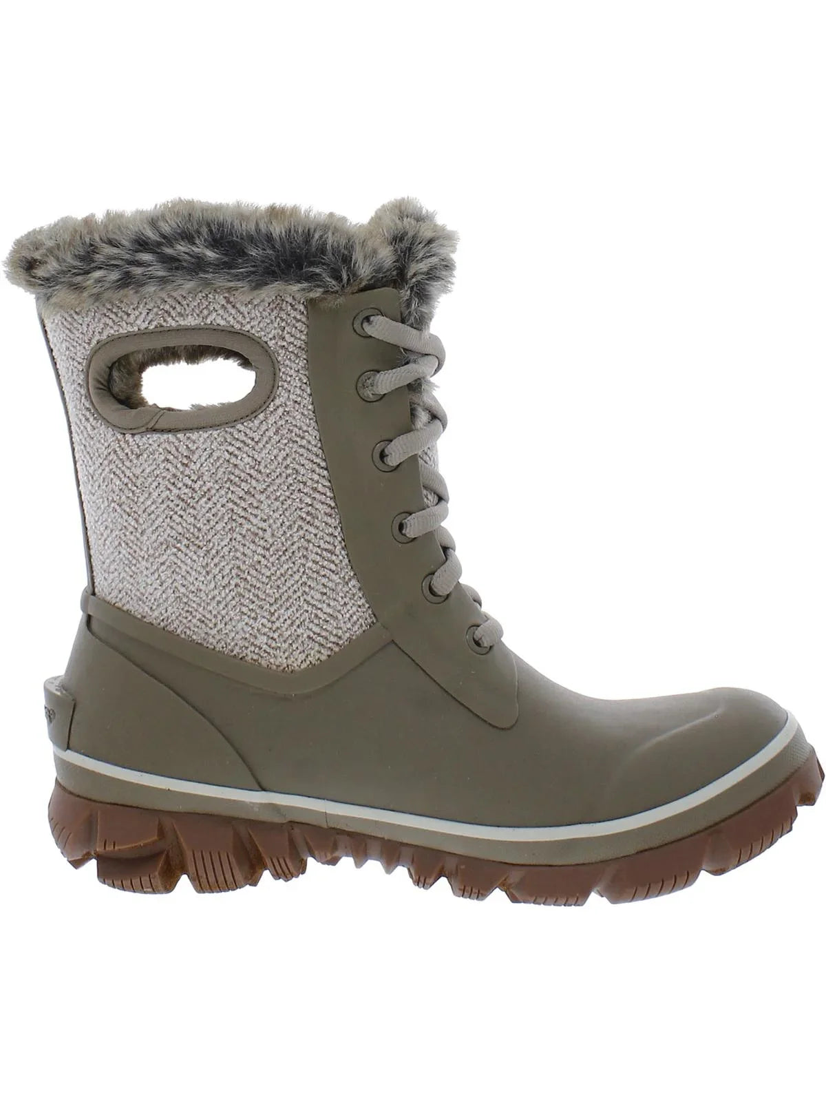 BOGSize Women's Arcata Cozy Chevron Winter Boots Taupe - 72844-260