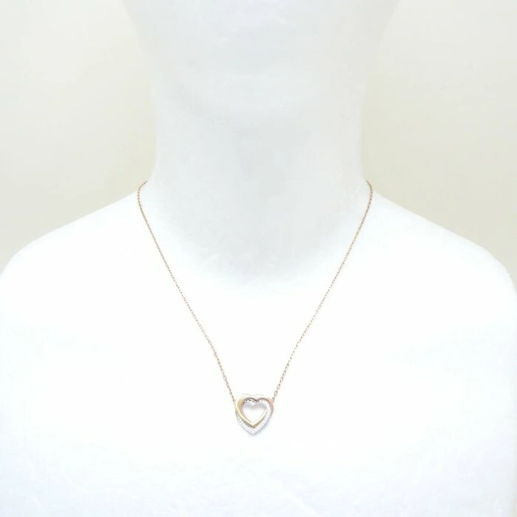 Pre-Owned CARTIER Trinity Heart Necklace Diamond B7061200 K18 Three-Color Gold 291637 (Like New)
