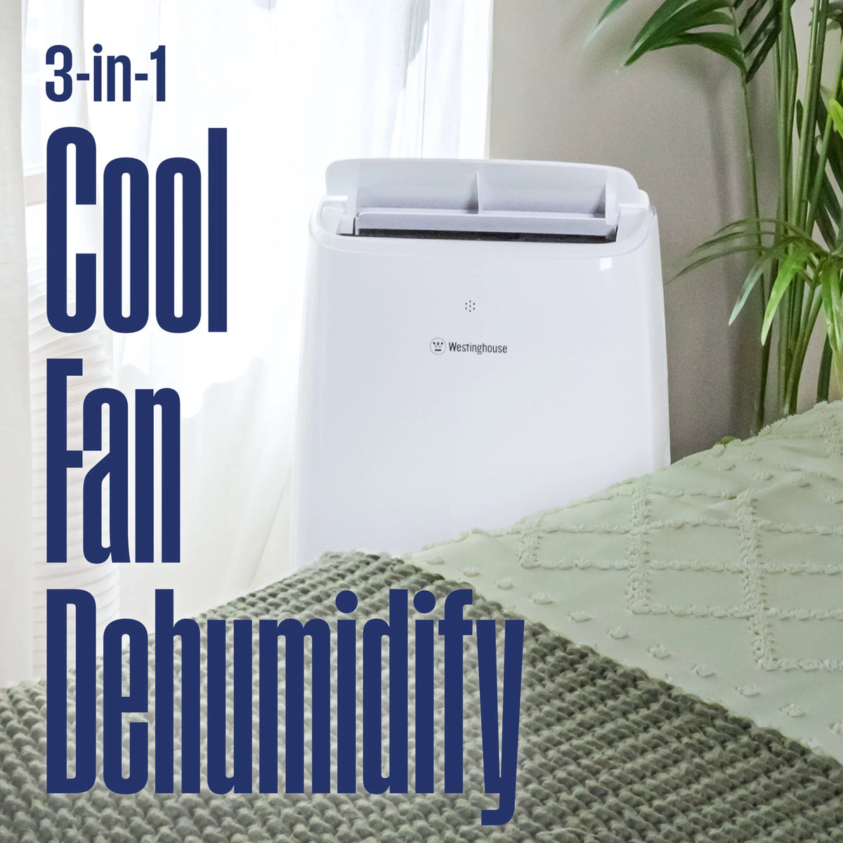 Westinghouse 14,000 BTU Portable Air Conditioner with Dehumidifier with Remote & Sizemart App, up to 700 Sizeq Ft