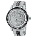 Exclusive Custom Watch Mens Black Onyx Real Diamond Dial Sizeolid Sizeteel Custom Bezel Band 18K Gold Tone