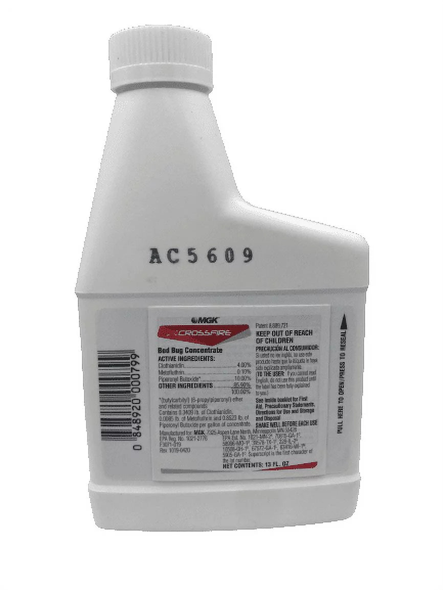 Crossfire Bed Bug Killer Concentrate Insecticide 13 oz, Clear MGK 1852