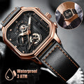 Waterproof Men's Quartz Watch Leather Luminous Business Date Chronograph Luxury