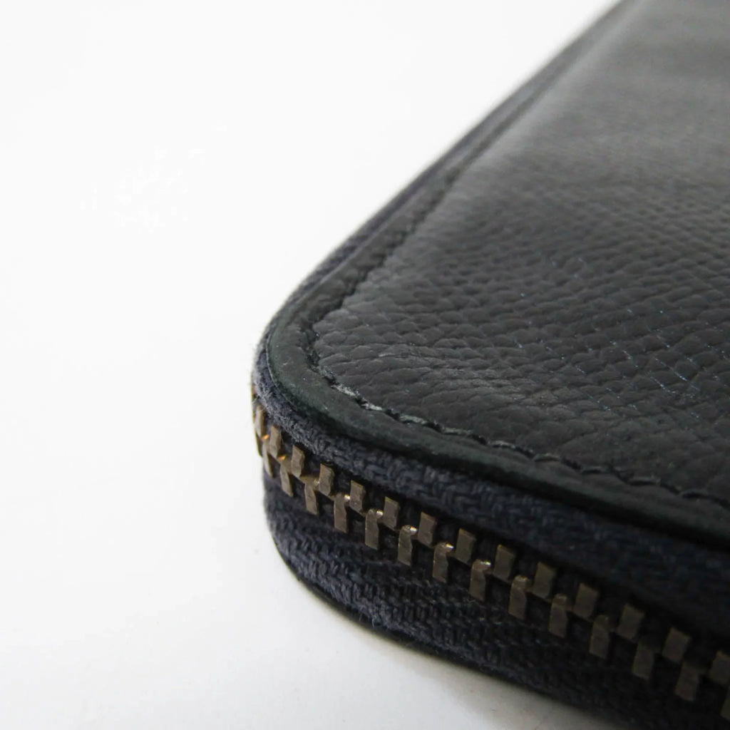 Pre-Owned Hermes Travel Case Men,Women Epsom Leather Long Wallet (bi-fold) Black (Good)
