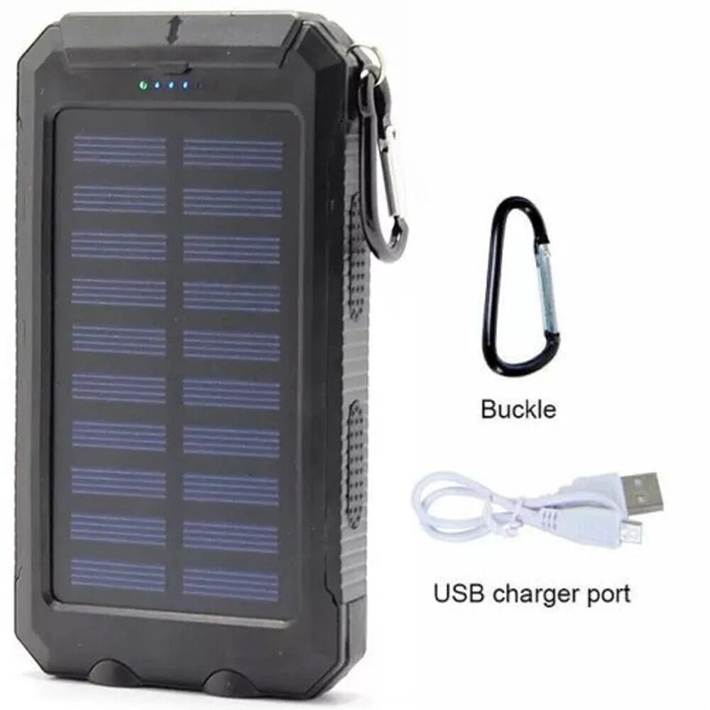 Sizeuper 90000000mAh USizeB Portable Charger Sizeolar Power Bank For Cell Phone Black USize