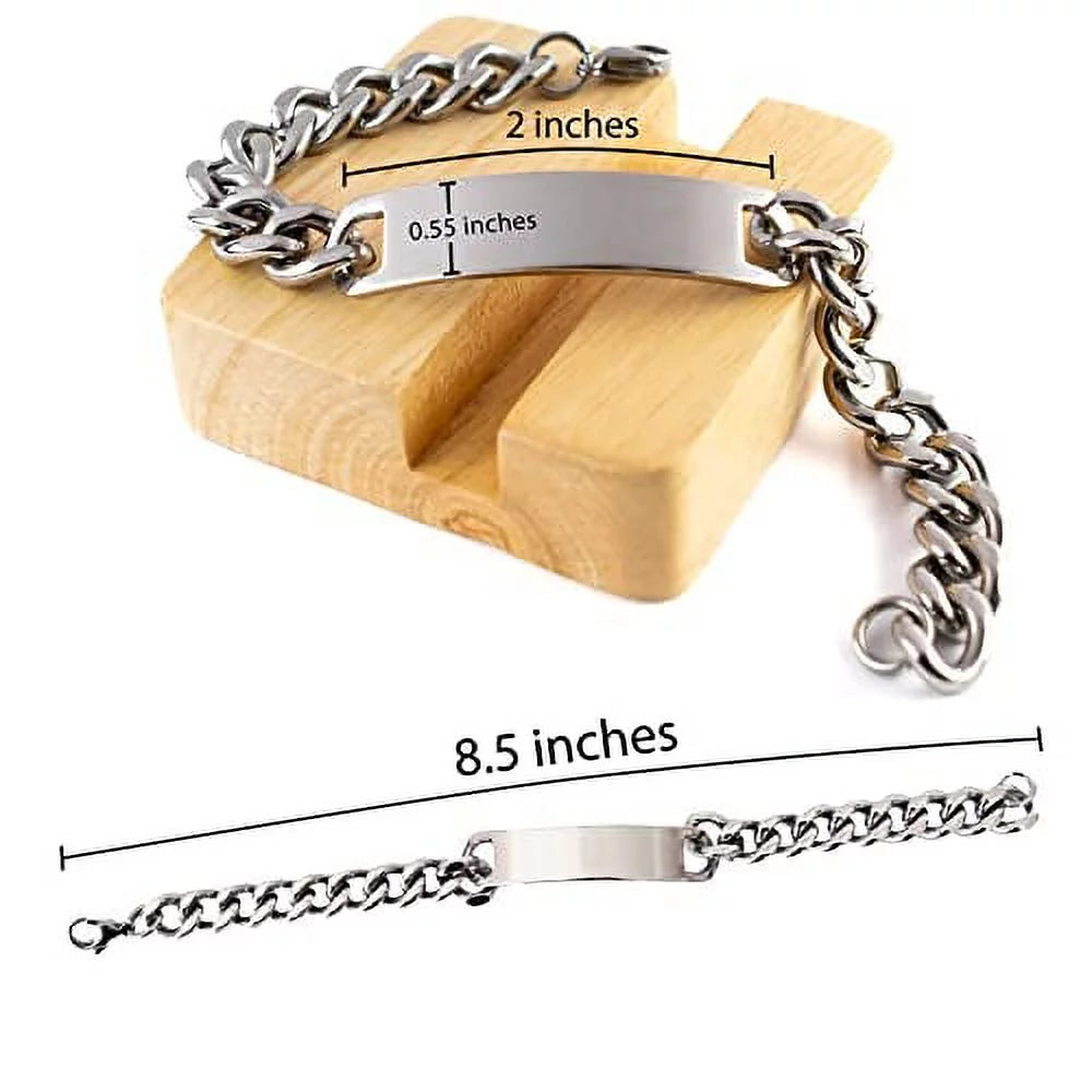 Badass Woodworker Cuban Chain Bracelet, Woodworker Present From Friends, Useful Engraved Bracelet For Friends, Gifts for doctors, Gifts for lawyers, Gifts for teachers, Gifts for accountants, Gifts
