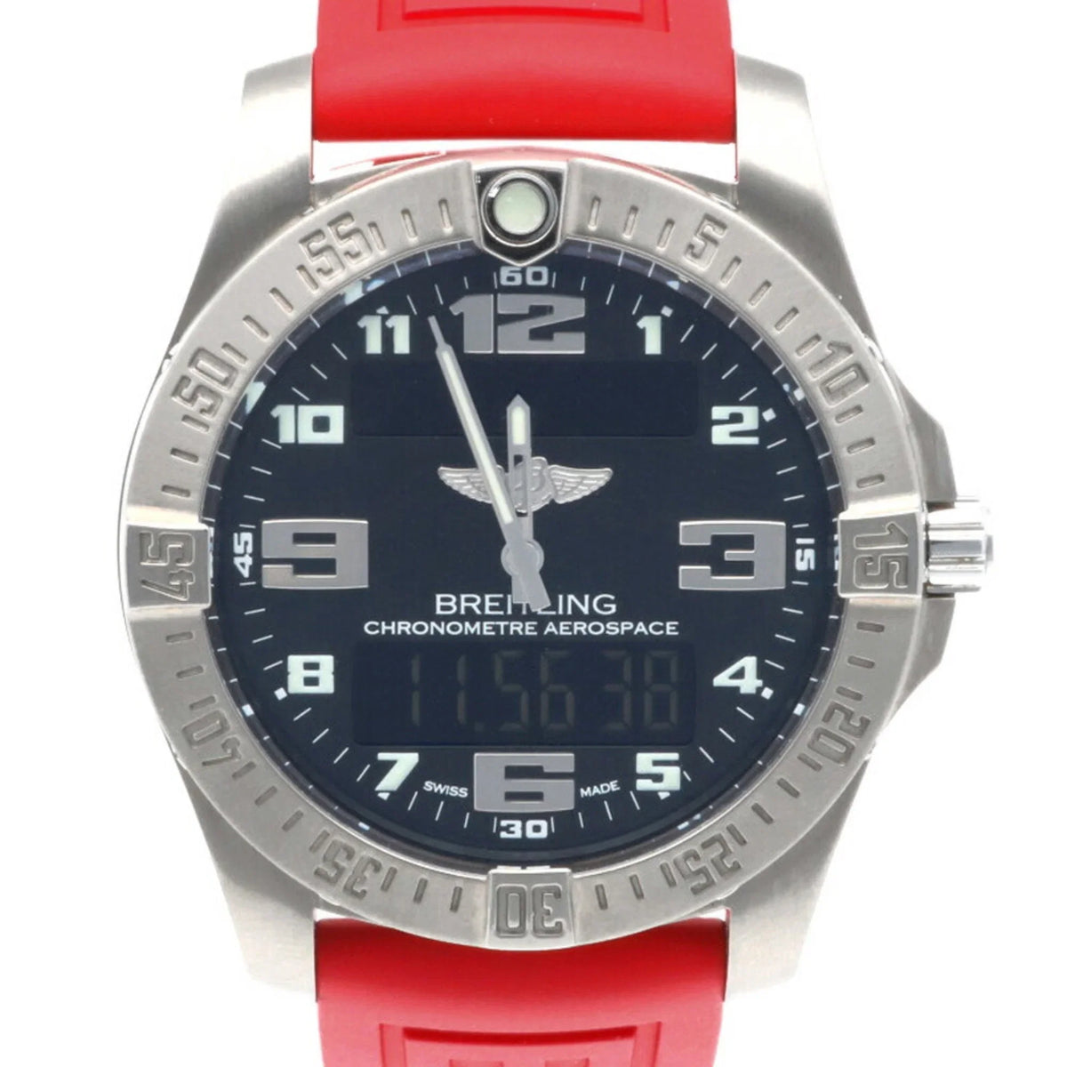 Pre-Owned Breitling Aerospace Evo Watch Titanium E79363101B1E1 Quartz Men's BREITLING (Good)