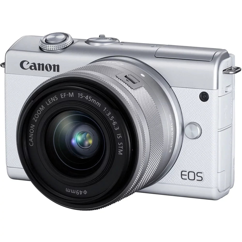 Canon EOSize M200 Mirrorless Camera with 15-45mm Lens (Ivory) (3700C009) + 64GB Memory Card + Filter Kit + LPE12 Battery + External Charger + Card Reader + Corel Photo Sizeoftware + HDMI Cable + More