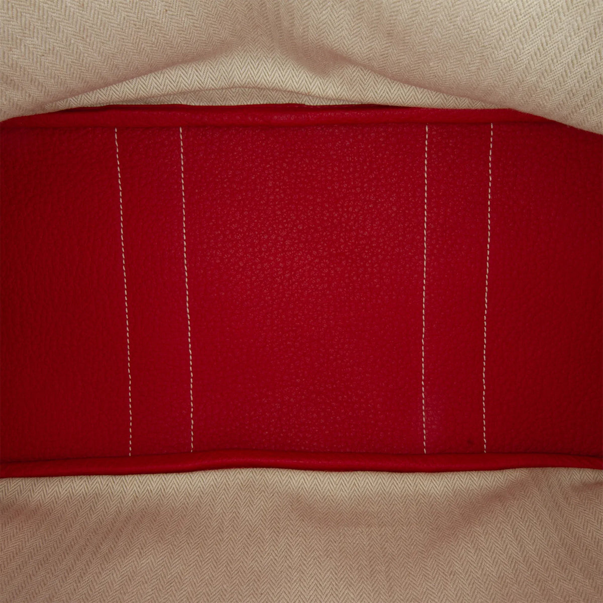 Pre-Owned Authenticated Hermès Negonda Garden Party 36 Calf Leather Red Tote Bag Unisex (Good)