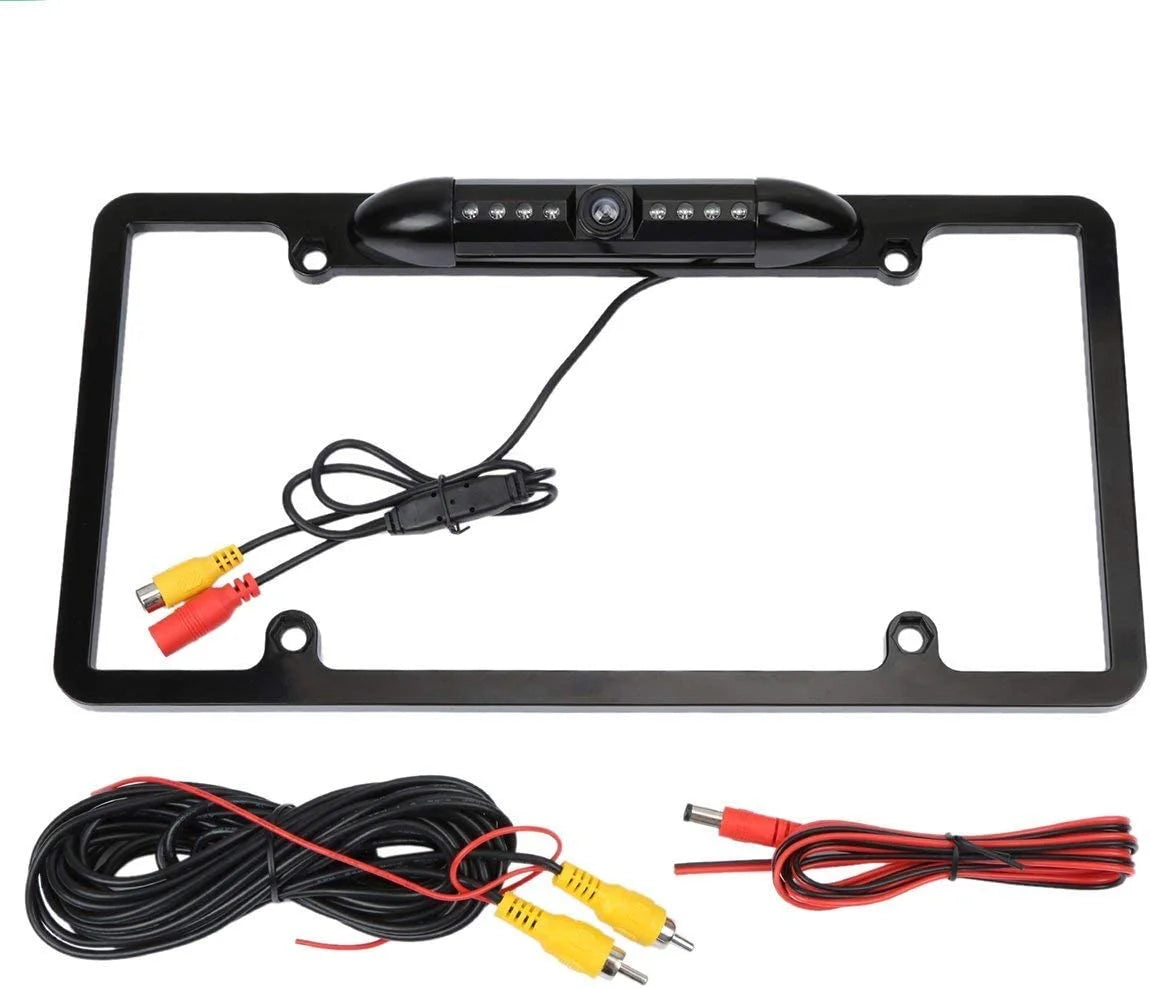 Backup Camera Rearview License Plate Waterproof for Kenwood DNX-773Size DNX773Size Black