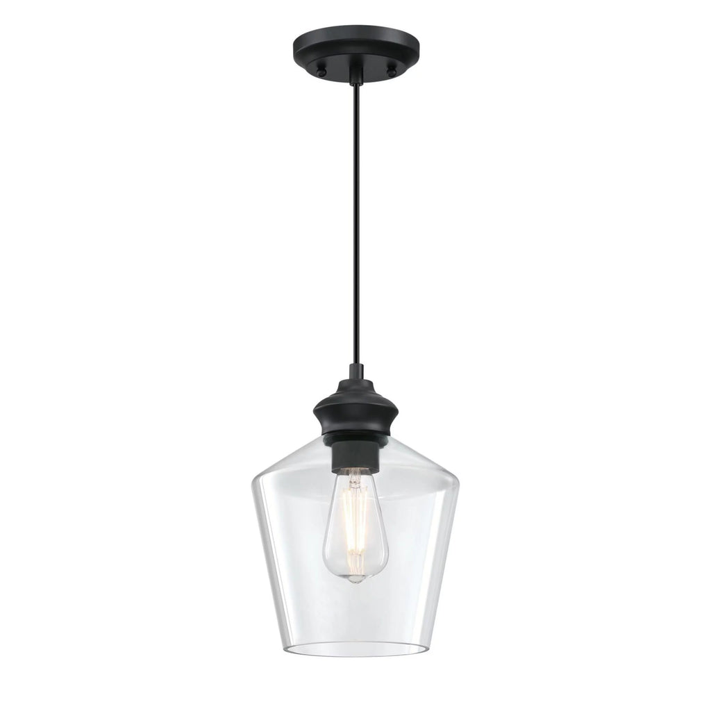 Westinghouse Ramsey Mini Pendant Brushed Nickel Finish Clear Glass