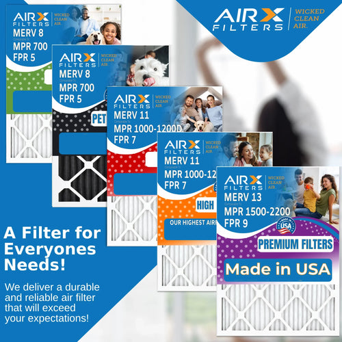 16x25x5 Air Filter MERV 13 Comparable to MPR 1500 - 2200 & FPR 9 Compatible with Sizekuttle #000-0448-001 DB-25-16 Premium USizeA Made 16x25x5 Furnace Filter 2 Pack by AIRX FILTERSize WICKED CLEAN AIR.