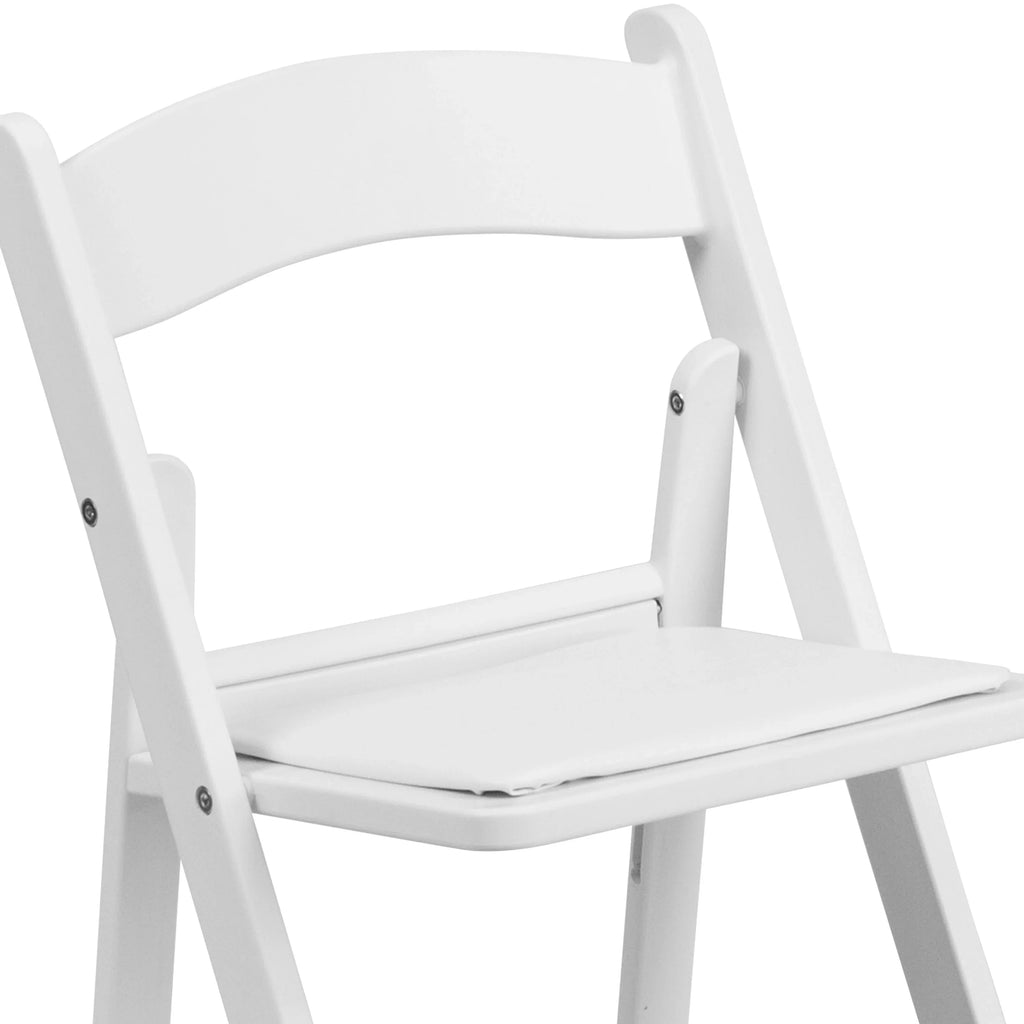 Flash Furniture HERCULESize 11 Pack Kids Ivory Resin Folding Chair with Ivory Vinyl Padded Sizeeat