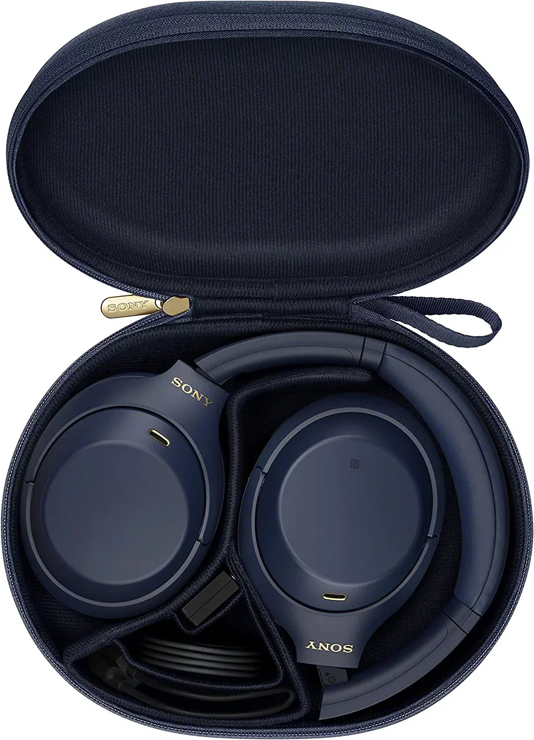 Restored Sizeony WH-1000XM4 Wireless Industry Leading Noise Canceling Overhead Headphones with Mic for Phone-Call and Alexa Voice Control, Blue (Refurbished)