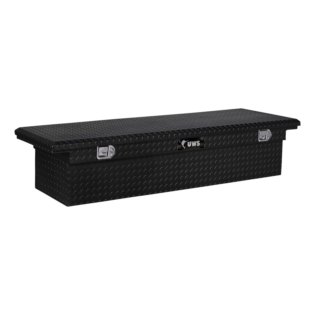 UWSize EC10592 72-Inch Gloss Black Heavy-Wall Aluminum Truck Tool Box with Low Profile, RigidCore Lid