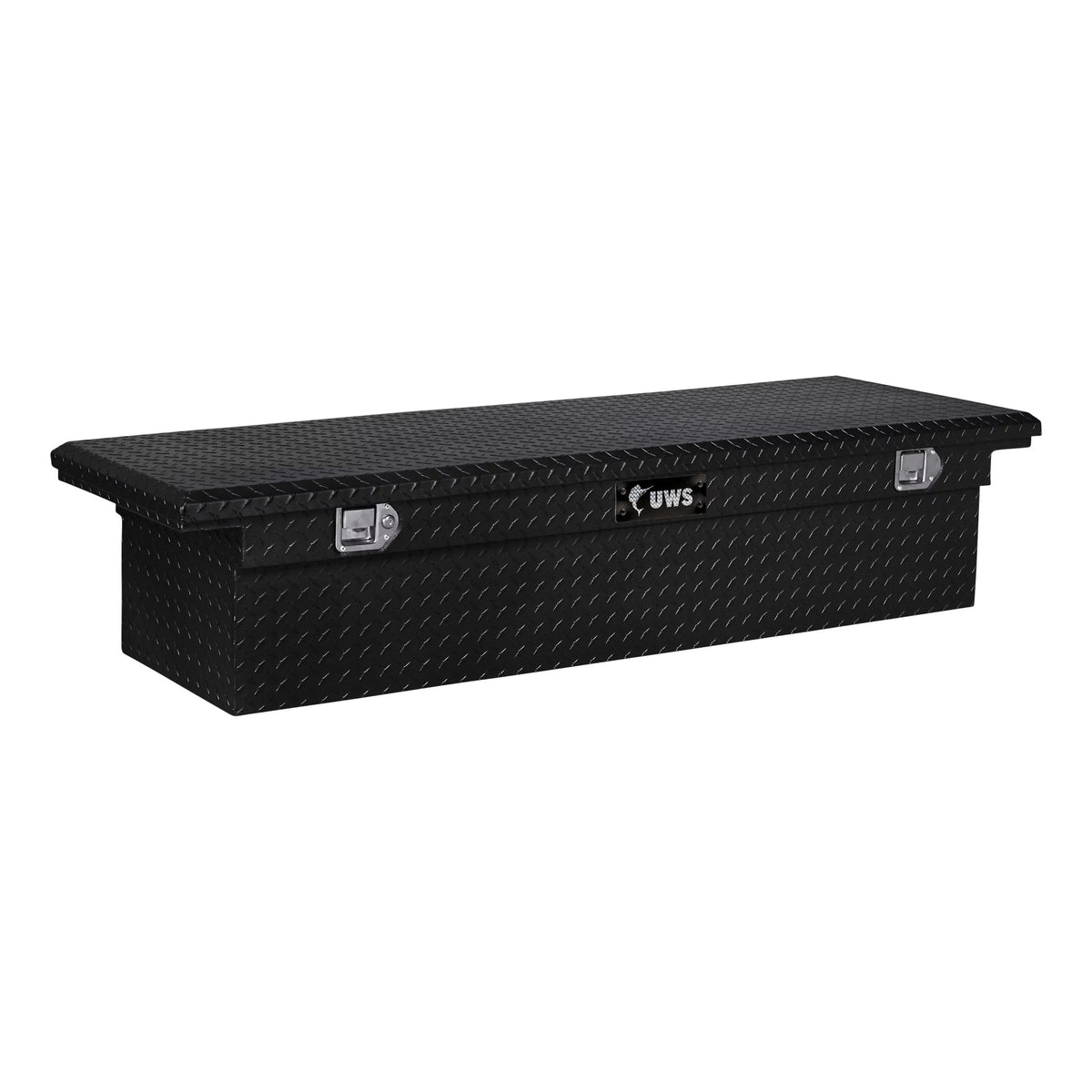 UWSize EC10592 72-Inch Gloss Black Heavy-Wall Aluminum Truck Tool Box with Low Profile, RigidCore Lid