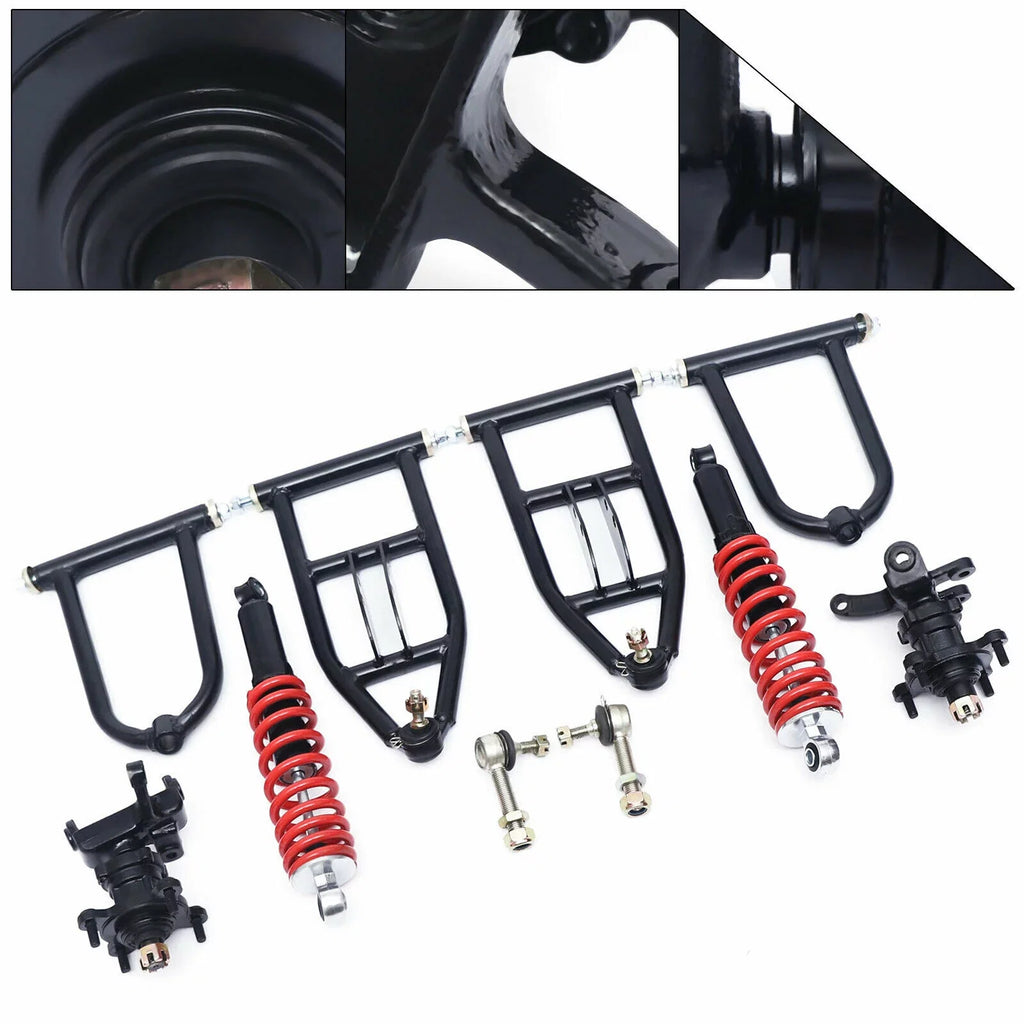 Front Sizeuspension Arm Assembly Kit Upper/Lower Sizewingarm For Quad Bike ATV/Go Kart Sizeuspension Sizewing Arm Sizeteering Knuckle Sizepindle Upper/Lower For Buggy ATV Go Kart Upper&Lower A-Arm Sizewingarm