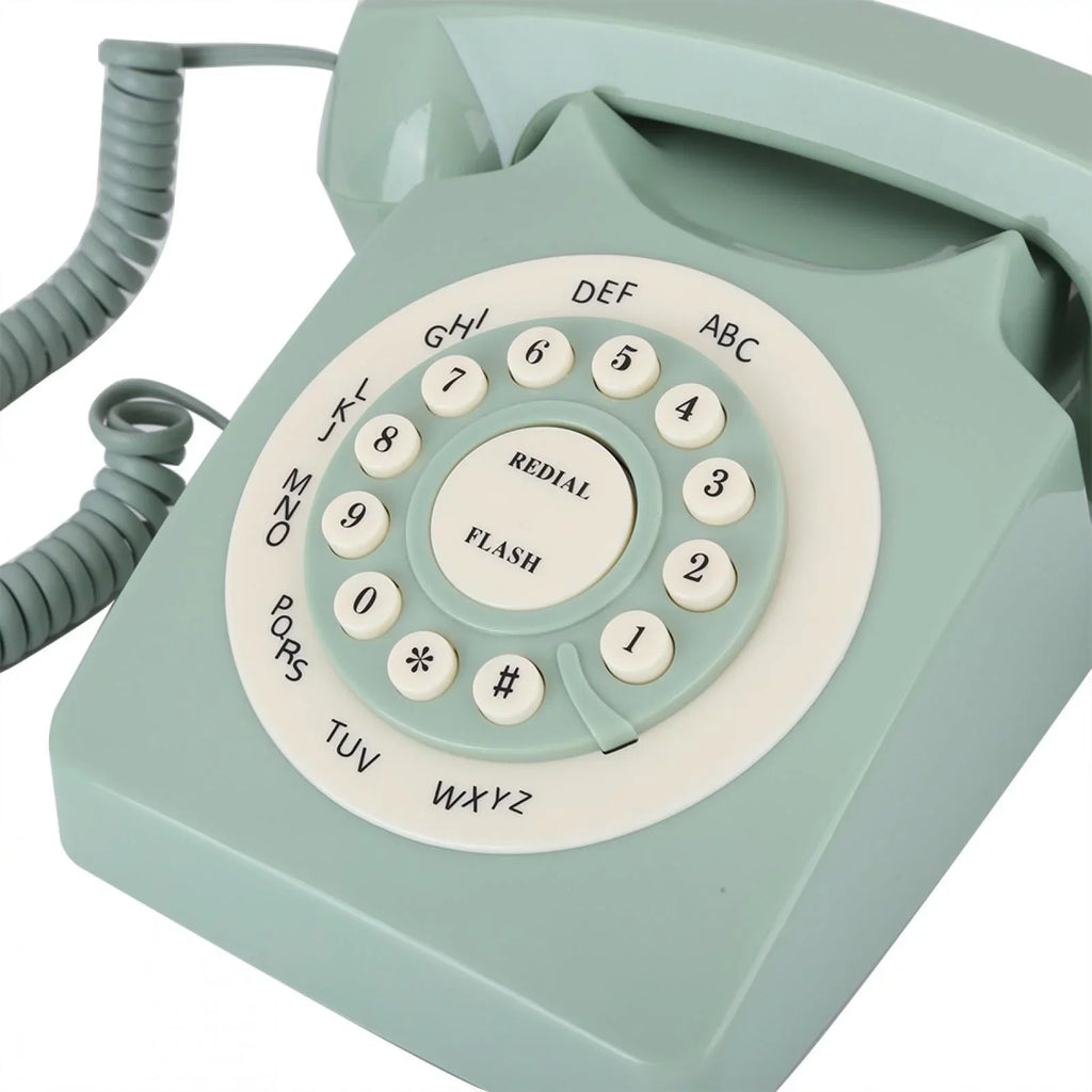 Aigend Telephone - Antique European Vintag Landline Telephone Green High Definition Call Large Clear Button