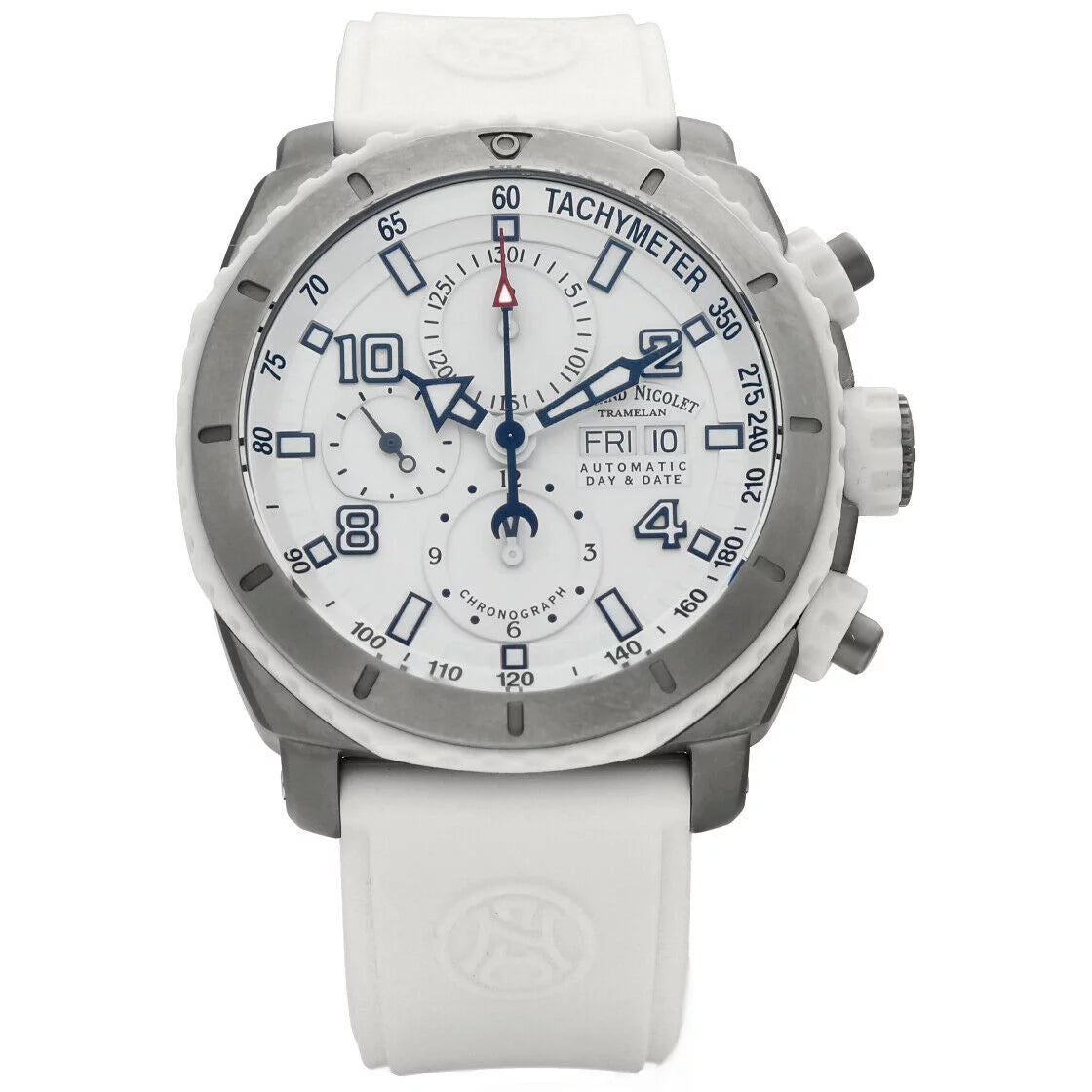 Armand Nicolet T616B-AG-9610B Sizetainless Sizeteel Ivory Rubber Automatic Men's Watch