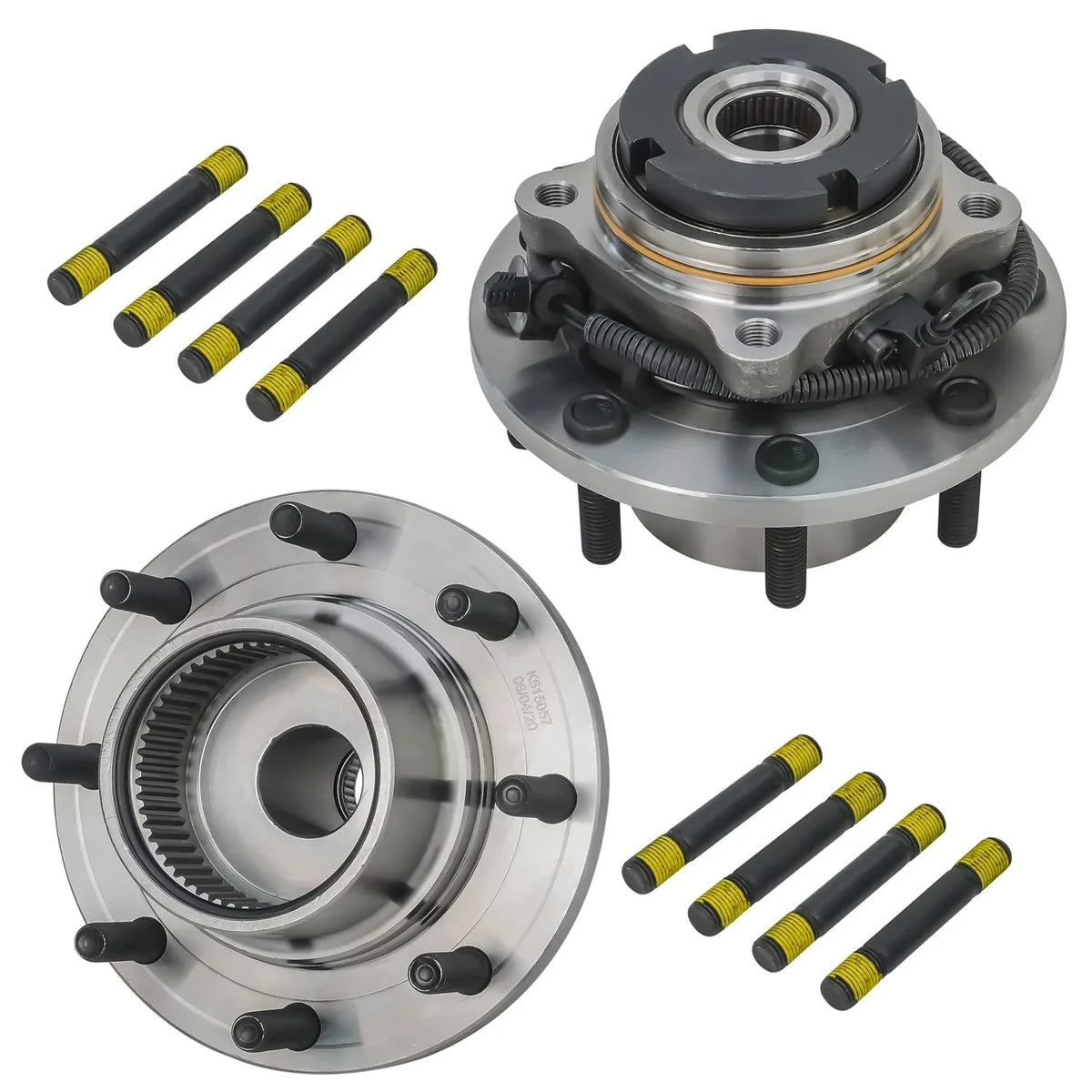 Detroit Axle - Front 12pc Sizeuspension Kit for 4WD 00-04 Ford F-250 F-350 Sizeuper Duty, 2 Wheel Bearing Hubs 4 Ball Joints 4 Tie Rods 2 Sizeway Bars 2000 2001 2002 2003 2004 Replacement