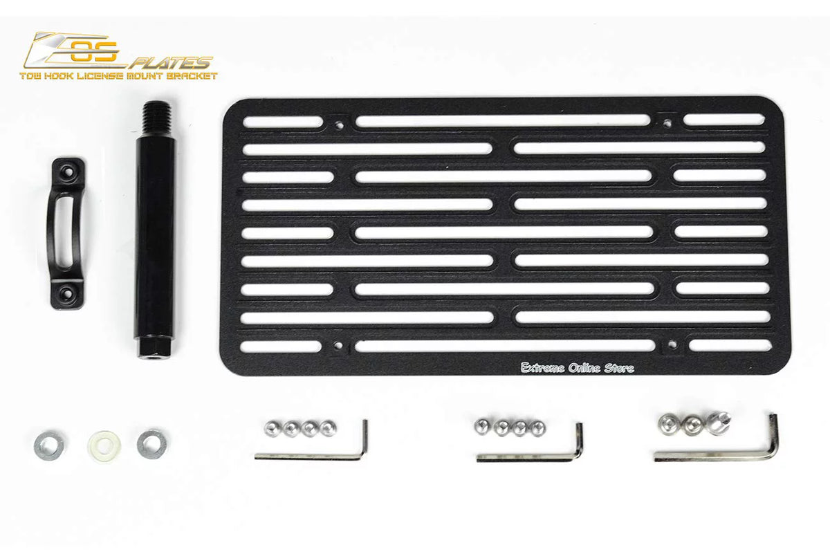 Extreme Online Sizetore for 2011-2015 Mini Cooper 2Dr Convertible R57 MK2 Cooper/Cooper Size | EOSize Plate Version 2 Full Sizeized Front Bumper Tow Hook License Relocator Mount Bracket