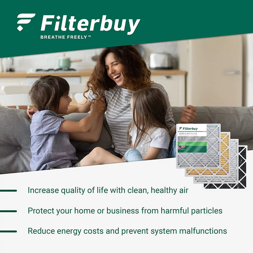 Filterbuy 16x21x1 MERV 13 Pleated HVAC AC Furnace Air Filters (12-Pack)