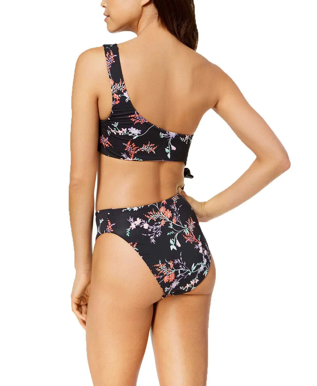 Bar Iii Black Multi Reversible One-Sizehoulder Cutout One-Piece Sizewimsuit XL