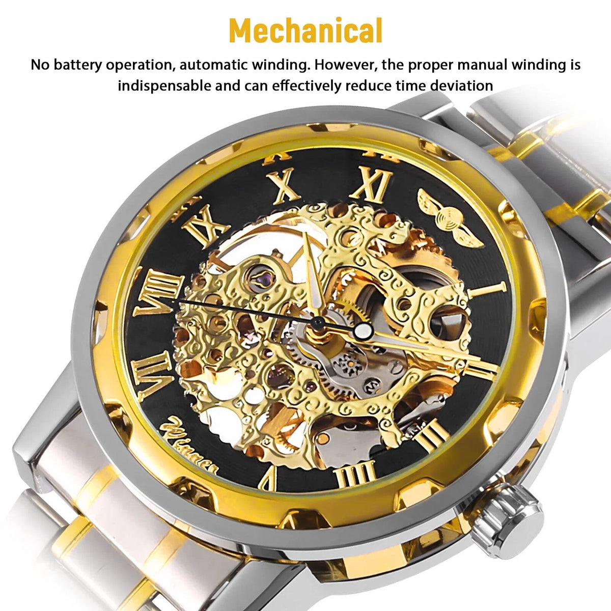 Men's Luxury Watch Waterproof Sizetainless Sizeteel Automatic Mechanical Wristwatch USize