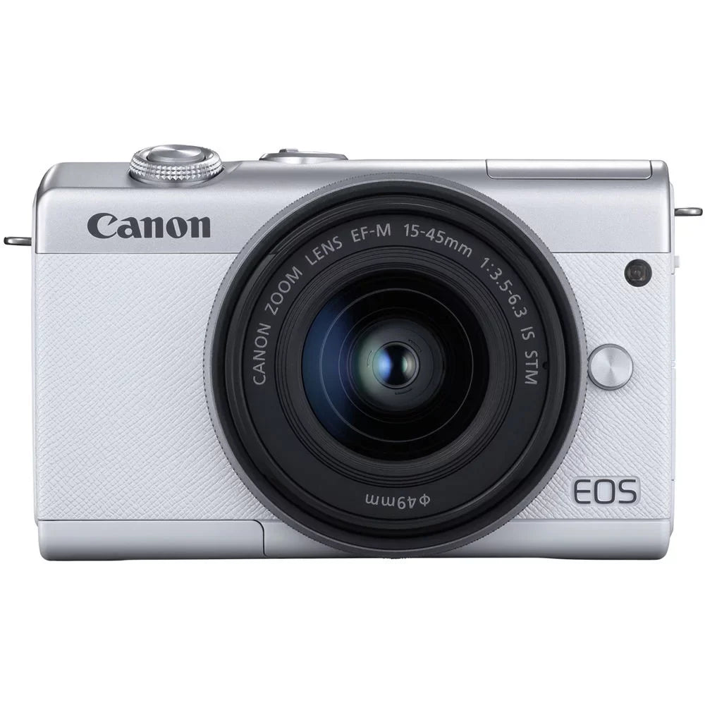 Canon EOSize M200 Mirrorless Camera with 15-45mm Lens (Ivory) (3700C009) + 64GB Memory Card + Filter Kit + LPE12 Battery + External Charger + Card Reader + Corel Photo Sizeoftware + HDMI Cable + More